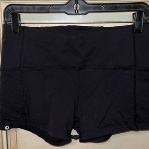 Oiselle black short running shorts